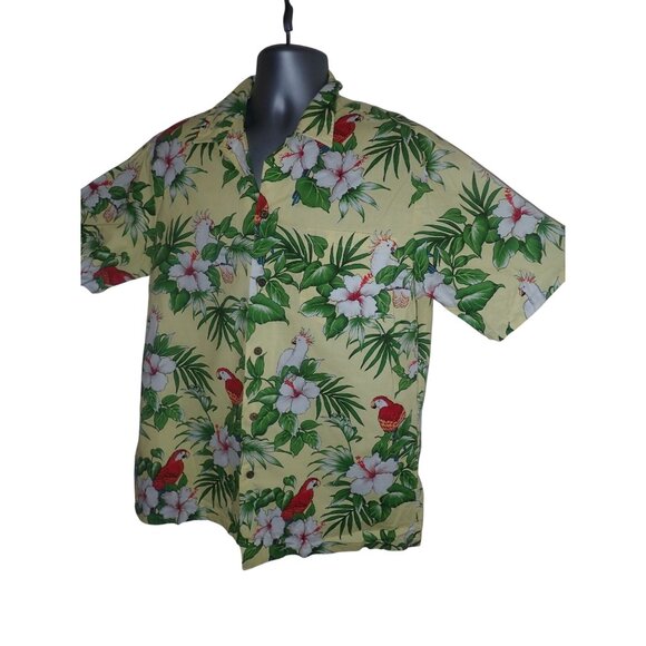 Vintage RJC Parrots Cockatiels HAWAIIAN SHIRT‎ Mens L Cruise Casual Vacation - Picture 3 of 7